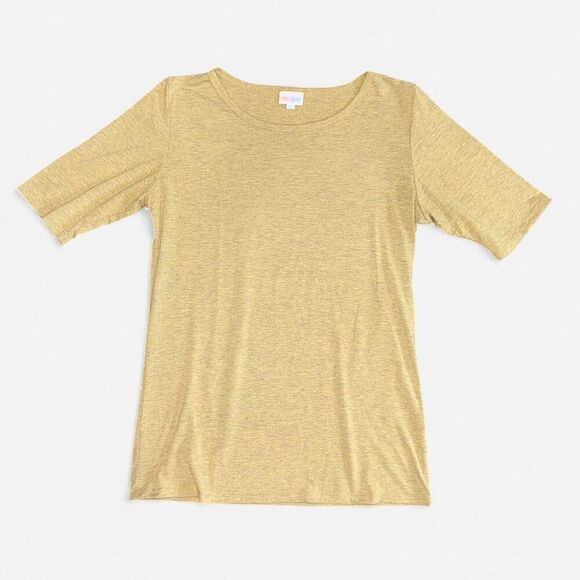 LuLaRoe Tops - Lularoe "Gigi" Heather Mustard Half Sleeve T-Shirt